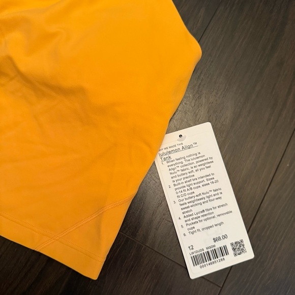 Lululemon Align Tank Top Mango Dream - Picture 4 of 8